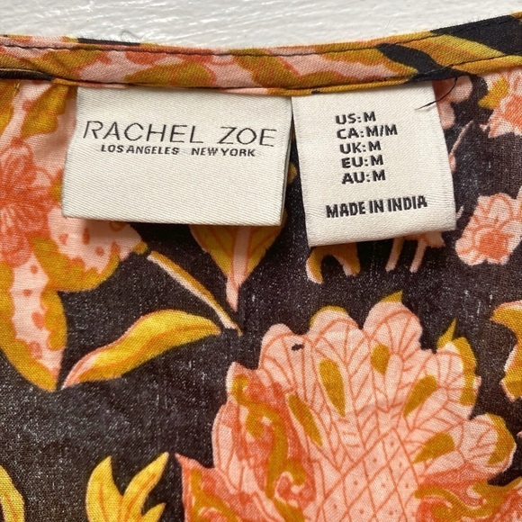 Rachel Zoe Floral Popover V-Neck Long Sleeve Embroidered Top - Picture 6 of 11